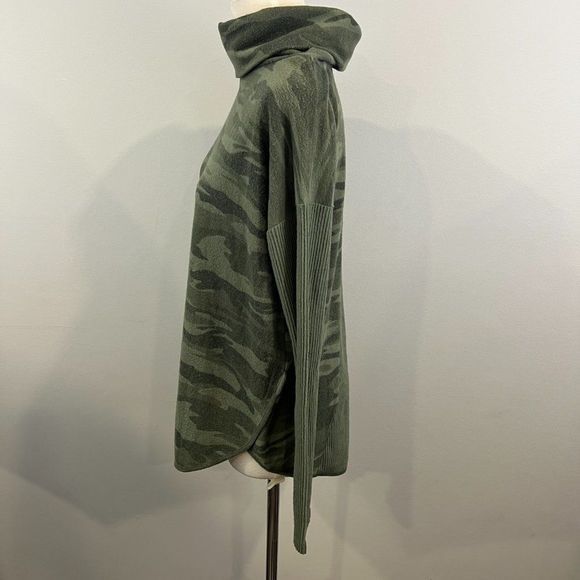 NWOT SWEET ROMEO Green‎ Camo Cowl Neck Sweater (S) - Picture 4 of 8